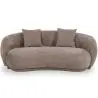 Buy Curved Contemporary Style Design Sofa Upholstered in Chenille - Onda Taupe 61557 in the Europe