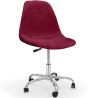 Buy Office Chair Swivel with Wheels – Velvet Upholstery – Steel Legs - Brielle  Dark red 61831 in the Europe