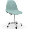 Buy Office Chair Swivel with Wheels – Velvet Upholstery – Steel Legs - Brielle  Pastel blue 61831 home delivery