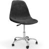 Buy Office Chair Swivel with Wheels – Velvet Upholstery – Steel Legs - Brielle  Black 61831 in the Europe