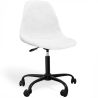 Buy Office Chair Swivel with Wheels – Velvet Upholstery – Steel Black Legs - Brielle  White 61832 - in the EU
