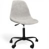 Buy Office Chair Swivel with Wheels – Velvet Upholstery – Steel Black Legs - Brielle  Light grey 61832 - prices