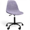 Buy Office Chair Swivel with Wheels – Velvet Upholstery – Steel Black Legs - Brielle  Pastel Purple 61832 home delivery