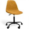 Buy Office Chair Swivel with Wheels – Velvet Upholstery – Steel Black Legs - Brielle  Mustard 61832 at MyFaktory