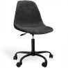 Buy Office Chair Swivel with Wheels – Velvet Upholstery – Steel Black Legs - Brielle  Black 61832 in the Europe
