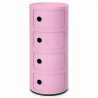 Buy Plastic Storage Chest - 4 Drawers - Modern Glossy Organizer - New Bili 4 Pink 61845 home delivery