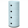 Buy Plastic Storage Chest - 4 Drawers - Modern Glossy Organizer - New Bili 4 Light blue 61845 in the Europe