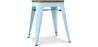 Buy Bistrot Metalix Stool wooden - Metal - 45 cm Light blue 58350 - prices