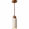 Buy Ceiling light pendant wood & travertine - Eloisa Beige 61882 - in the EU