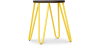Buy Hairpin Stool - 43cm - Dark wood and metal Yellow 58384 at MyFaktory