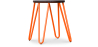 Buy Hairpin Stool - 43cm - Dark wood and metal Orange 58384 - prices