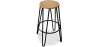 Buy Hairpin Stool - 74cm - Light wood and metal Black 59487 - in the EU