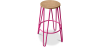 Buy Hairpin Stool - 74cm - Light wood and metal Fuchsia 59487 - prices
