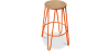 Buy Hairpin Stool - 74cm - Light wood and metal Orange 59487 with a guarantee