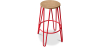 Buy Hairpin Stool - 74cm - Light wood and metal Red 59487 in the Europe
