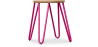 Buy Hairpin Stool - 44cm - Light wood and metal Fuchsia 59488 home delivery