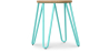 Buy Hairpin Stool - 44cm - Light wood and metal Pastel green 59488 with a guarantee