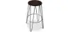 Buy Hairpin Bar Stool 66cm - Dark wood and metal Light grey 59501 - in the EU
