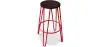 Buy Hairpin Bar Stool 66cm - Dark wood and metal Red 59501 at MyFaktory