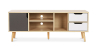 Buy Wooden TV Stand - Scandinavian Design - Haley  Grey 59660 - prices