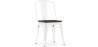 Buy Bistrot Metalix Square Chair - Metal and Dark Wood White 59709 with a guarantee