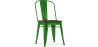 Buy Bistrot Metalix Square Chair - Metal and Dark Wood Dark green 59709 with a guarantee