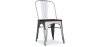 Buy Bistrot Metalix Square Chair - Metal and Dark Wood Steel 59709 - prices