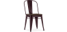 Buy Bistrot Metalix Square Chair - Metal and Dark Wood Bronze 59709 home delivery