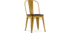 Buy Bistrot Metalix Square Chair - Metal and Dark Wood Gold 59709 - in the EU