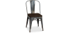Buy Bistrot Metalix Square Chair - Metal and Dark Wood Metallic bronze 59709 - in the EU