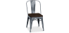 Buy Bistrot Metalix Square Chair - Metal and Dark Wood Industriel 59709 - prices