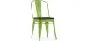 Buy Bistrot Metalix Square Chair - Metal and Dark Wood Light green 59709 in the Europe