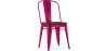 Buy Bistrot Metalix Square Chair - Metal and Dark Wood Fuchsia 59709 in the Europe