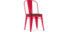 Buy Bistrot Metalix Square Chair - Metal and Dark Wood Red 59709 at MyFaktory