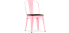 Buy Bistrot Metalix Square Chair - Metal and Dark Wood Pink 59709 - prices