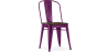 Buy Bistrot Metalix Square Chair - Metal and Dark Wood Purple 59709 - prices