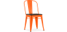 Buy Bistrot Metalix Square Chair - Metal and Dark Wood Orange 59709 - prices
