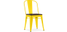 Buy Bistrot Metalix Square Chair - Metal and Dark Wood Yellow 59709 home delivery