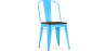 Buy Bistrot Metalix Square Chair - Metal and Dark Wood Turquoise 59709 at MyFaktory