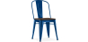 Buy Bistrot Metalix Square Chair - Metal and Dark Wood Dark blue 59709 - in the EU