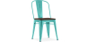 Buy Bistrot Metalix Square Chair - Metal and Dark Wood Pastel green 59709 - prices