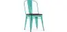 Buy Bistrot Metalix Square Chair - Metal and Dark Wood Pastel green 59709 - in the EU