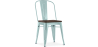 Buy Bistrot Metalix Square Chair - Metal and Dark Wood Pale Green 59709 - prices