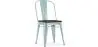Buy Bistrot Metalix Square Chair - Metal and Dark Wood Pale Green 59709 - in the EU