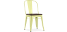 Buy Bistrot Metalix Square Chair - Metal and Dark Wood Pastel yellow 59709 - prices