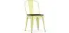 Buy Bistrot Metalix Square Chair - Metal and Dark Wood Pastel yellow 59709 with a guarantee