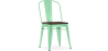Buy Bistrot Metalix Square Chair - Metal and Dark Wood Mint 59709 with a guarantee