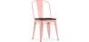 Buy Bistrot Metalix Square Chair - Metal and Dark Wood Pastel orange 59709 with a guarantee