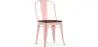 Buy Bistrot Metalix Square Chair - Metal and Dark Wood Pastel orange 59709 in the Europe