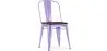 Buy Bistrot Metalix Square Chair - Metal and Dark Wood Pastel Purple 59709 - prices